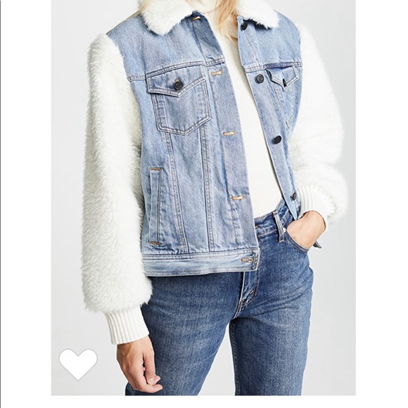 Rebecca taylor jean faux fur jacket - Picture 2 of 12